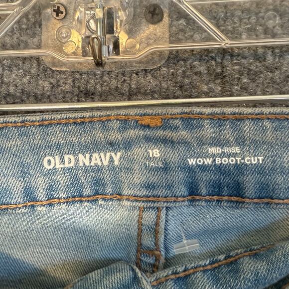 Old Navy Pants Womens 18 Tall Blue Jeans Mid Rise Wow Bootcut Light Wash Plus Sz - Picture 7 of 9